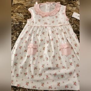 Floral Baby Dress with Pink Accents